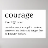 Definition des Begriffs "Courage" - Kraft, um Gefa