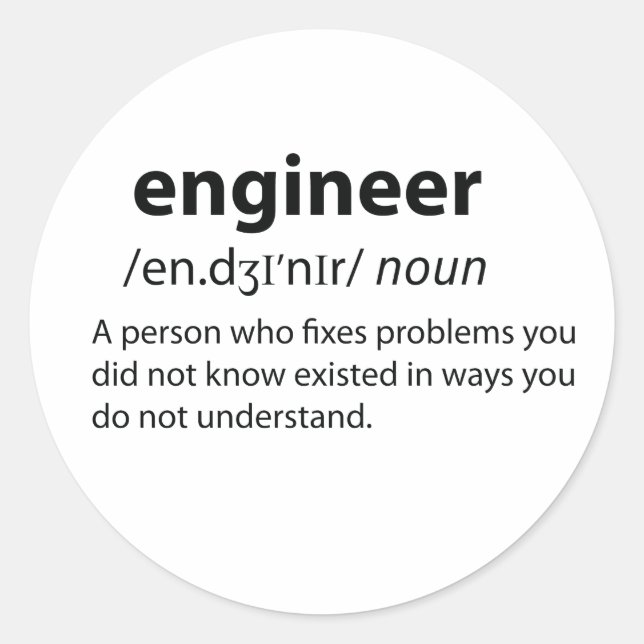Definition des Begriffs "Funny Dictionary" Runder Aufkleber (Vorderseite)