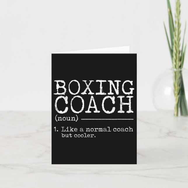 Definition des Boxcoaches - Funny Karte (Vorderseite)