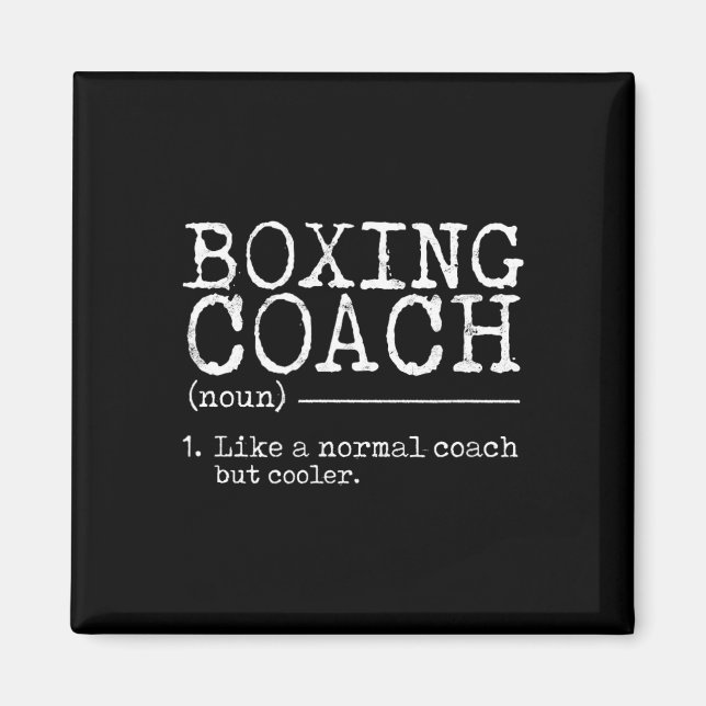 Definition des Boxcoaches - Funny Magnet (Vorne)