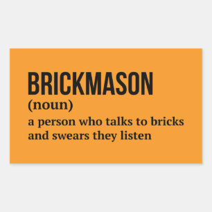 Definition des Brickwork-Experten Rechteckiger Aufkleber
