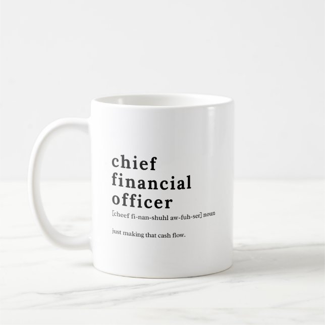 Definition des Chief Financial Officer - Geschenk Kaffeetasse (Links)