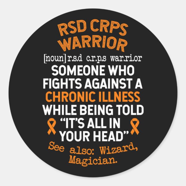 Definition des CRPS-Warriors Runder Aufkleber (Vorderseite)