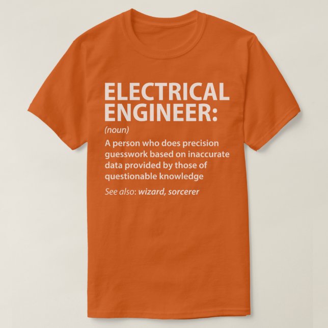 Definition des Elektroingenieurs T-Shirt (Design vorne)
