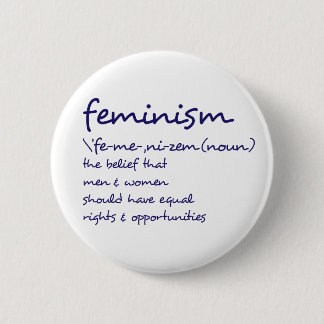 Definition des Feminismus Button