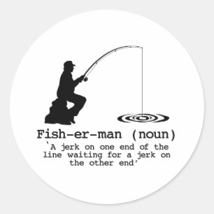 Definition des Fischers Runder Aufkleber