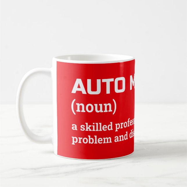 Definition des "Funny Auto Mechanism" Kaffeetasse (Links)
