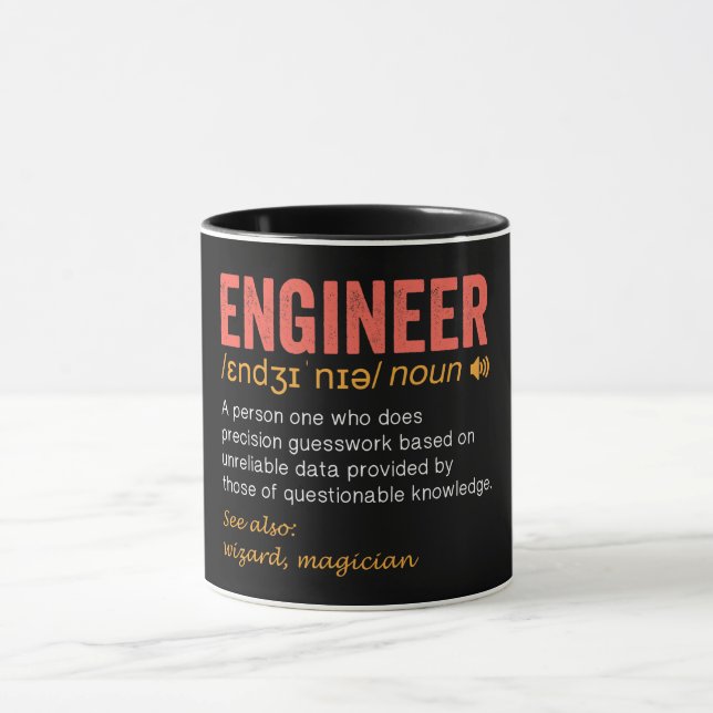 Definition des "Funny Engineer" Tasse (Zentrum)