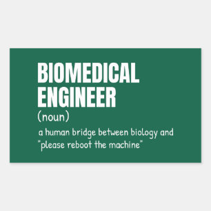Definition des Ingenieurs für biomedizinische Plan Rechteckiger Aufkleber