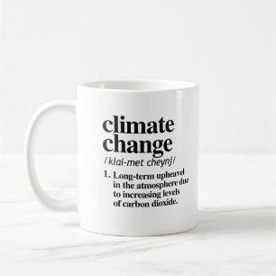 Definition des Klimawandels Kaffeetasse