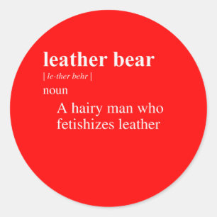 DEFINITION DES LEDERBAR RUNDER AUFKLEBER