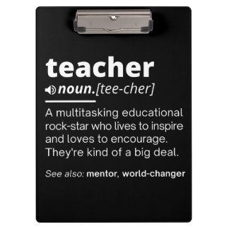 Definition des Lehrers - Funny Teaching School Tea Klemmbrett