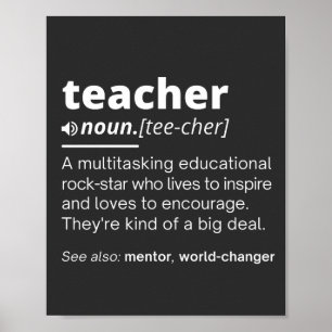 Definition des Lehrers - Funny Teaching School Tea Poster