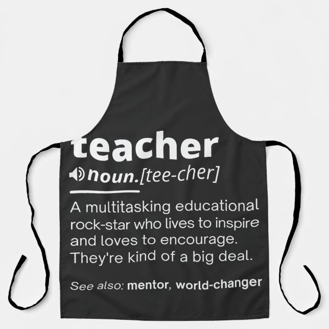 Definition des Lehrers - Funny Teaching School Tea Schürze (Vorderseite)