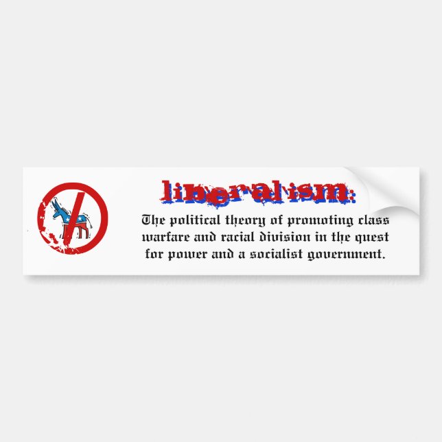 Definition des Liberalismus-Autoaufklebers Autoaufkleber (Vorne)