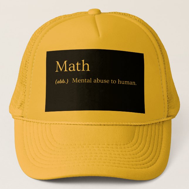 Définition des maths - casquette sarcastique (Devant)