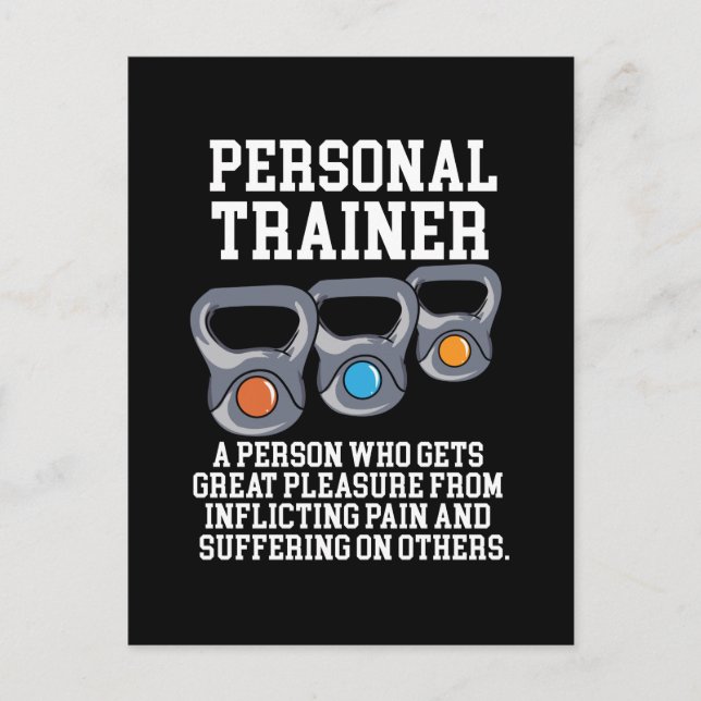 Definition des Personal Trainers Postkarte (Vorderseite)
