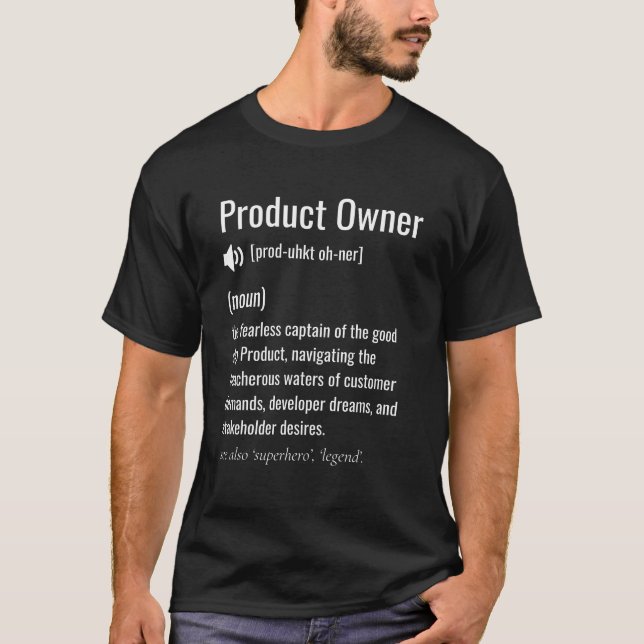 Definition des Produkteigentümers T-Shirt (Vorderseite)