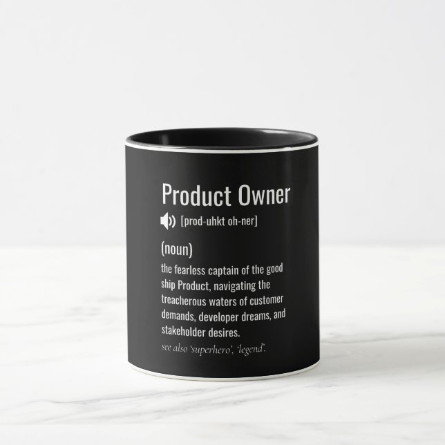 Definition des Produkteigentümers Tasse (Zentrum)