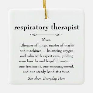 Definition des Respirationstherapeuten danke Ihnen Keramikornament