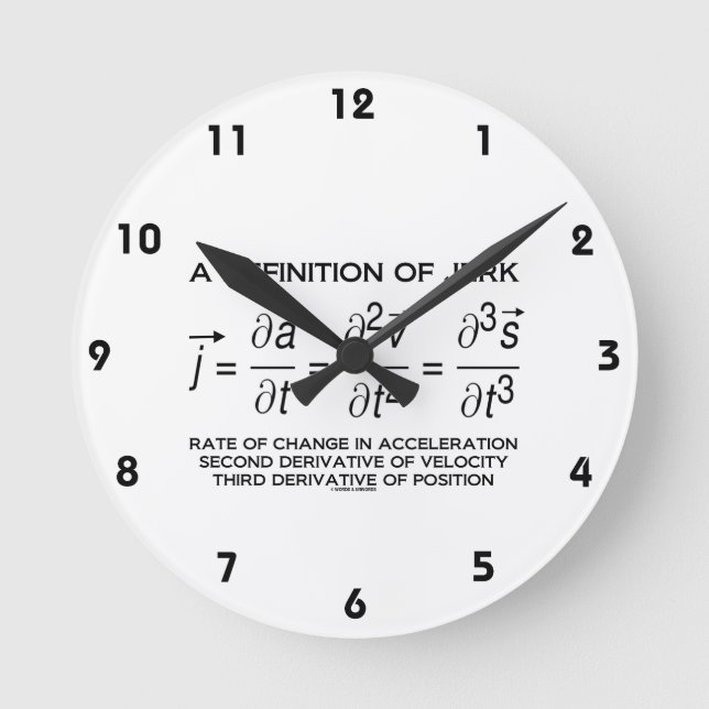 Definition des Spaßes für die Physik-Gleichung in  Runde Wanduhr (Vorderseite)