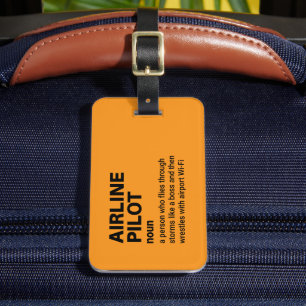 Definition des Spaßes "Luftfahrt-Pilot" Gepäckanhänger