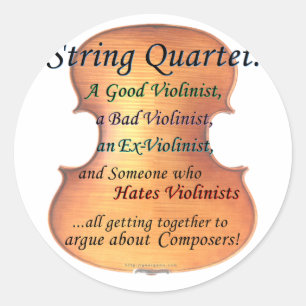 Definition des Streichquartetts Runder Aufkleber