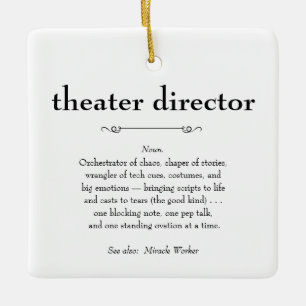 Definition des Theaterdirektors Vielen Dank Keramikornament