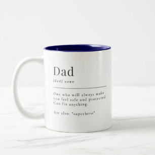 Definition des Vaters Zweifarbige Tasse
