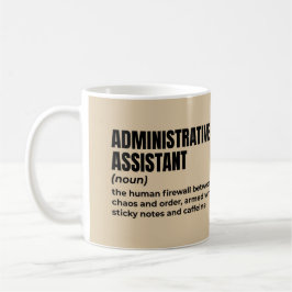 Definition des Verwaltungsassistenten Kaffeetasse