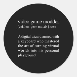 Definition des Videospielmoduls - Video-Spielmodi Runder Aufkleber