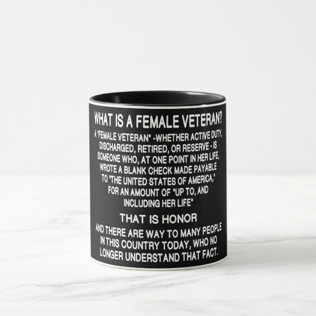 Definition des weiblichen Veteranen Tasse (Zentrum)