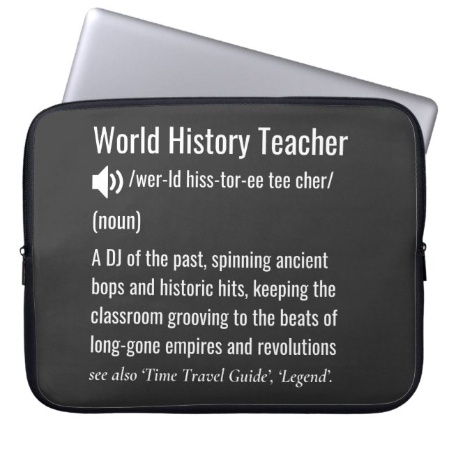 Definition des Weltgeschichtstrainers Laptopschutzhülle (Vorderseite)