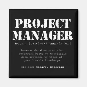 Definition des Wörterbuchs "Funny Project Manager" Magnet