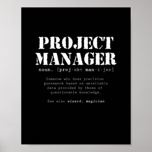 Definition des Wörterbuchs "Funny Project Manager" Poster