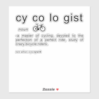 Definition des Zykologen | Funny Biker | Cyclist-G Aufkleber