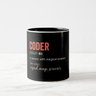 Définition drôle Coder Deux Tons De Café Mug