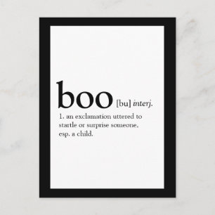 Définition du dictionnaire de la carte Boo Hallowe