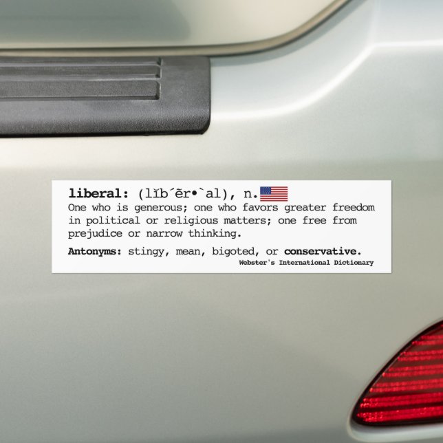 Definition einer liberalen Demokraten Autoaufkleber (Auf Auto)