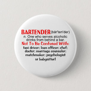 Definition eines Barkeepers Button