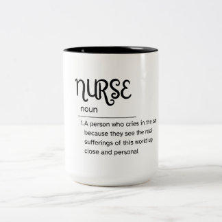Definition eines Krankenpflegers Teil 3 Zweifarbige Tasse