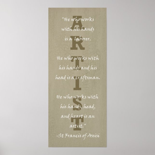 Definition eines Künstlers Poster (Vorne)