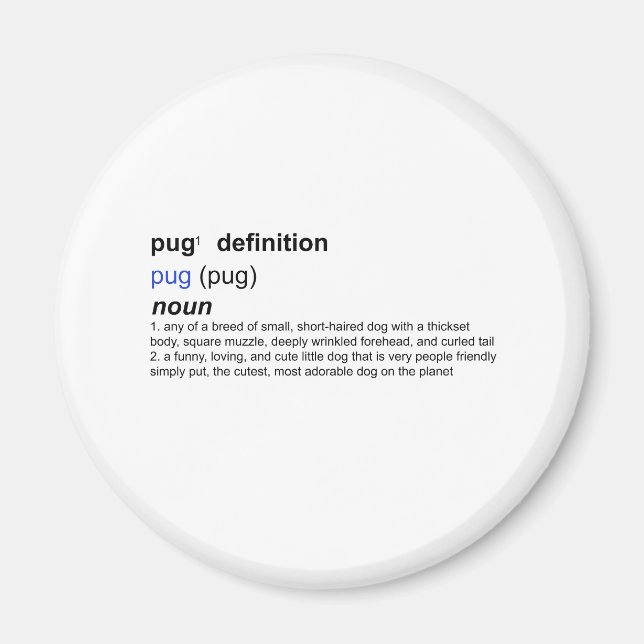 Definition eines Mops Magnet (Vorne)