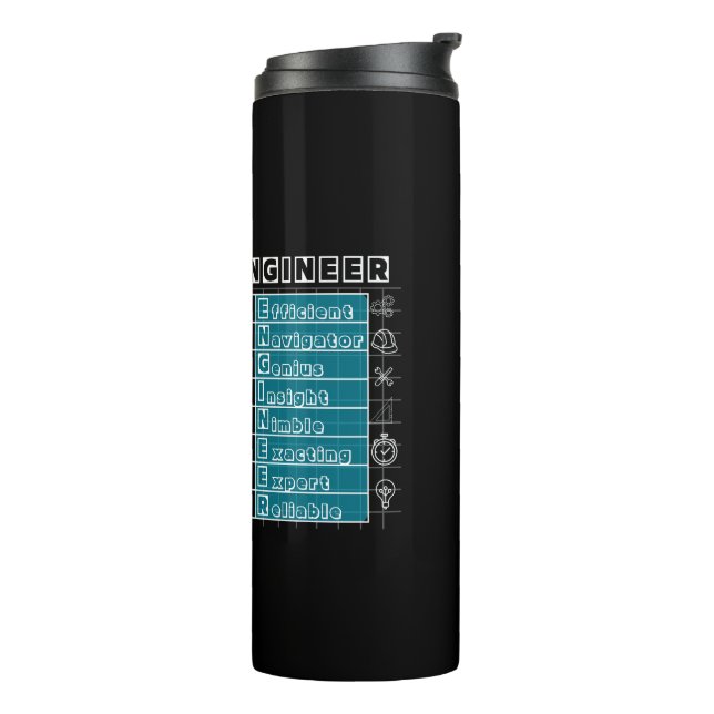 Definition eines Professional Engineer Bauplan Iso Thermosbecher (Nach links gedreht)
