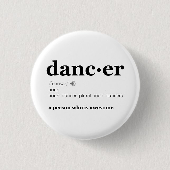 Definition eines Tänzers Button (Vorderseite)