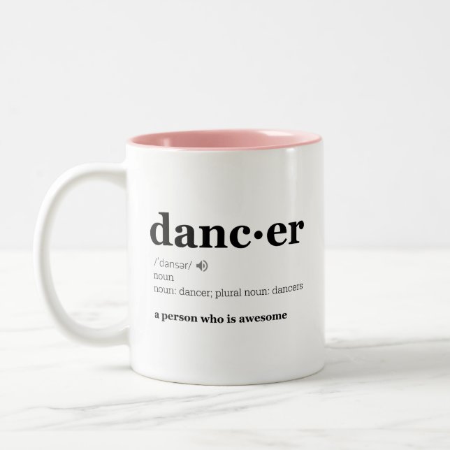 Definition eines Tänzers Zweifarbige Tasse (Links)