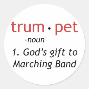 Definition eines Trumpets Runder Aufkleber