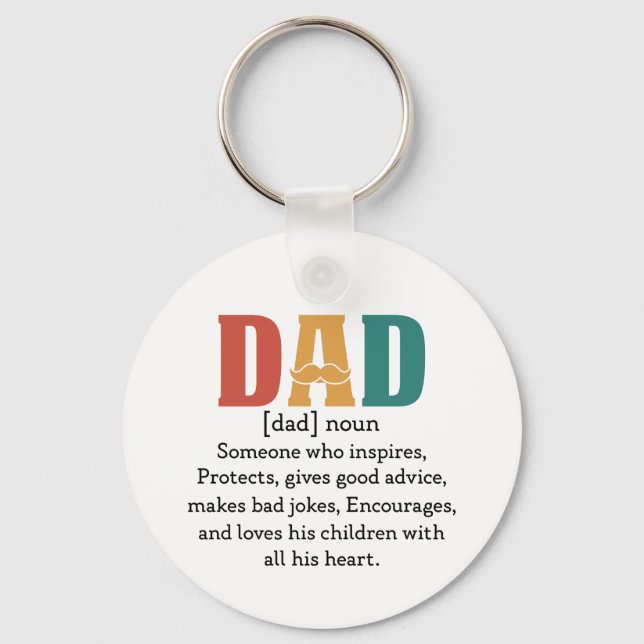 Definition eines Vaters Schlüsselanhänger (Vorderseite)