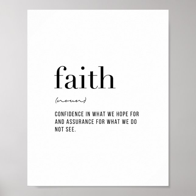 Definition Faith Poster (Vorne)