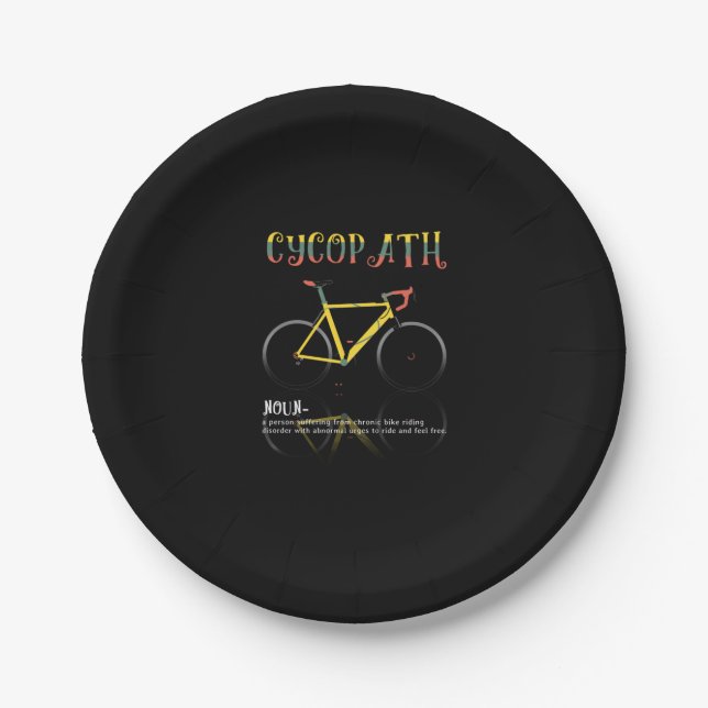 Definition Funny Cycling Addict Geschenk für Pappteller (Vorderseite)
